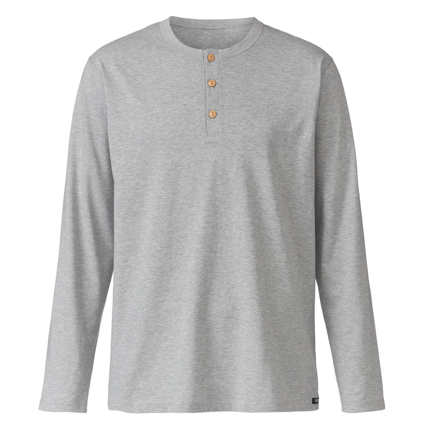Langarmshirt aus Bio-Baumwolle mit Knopfleiste